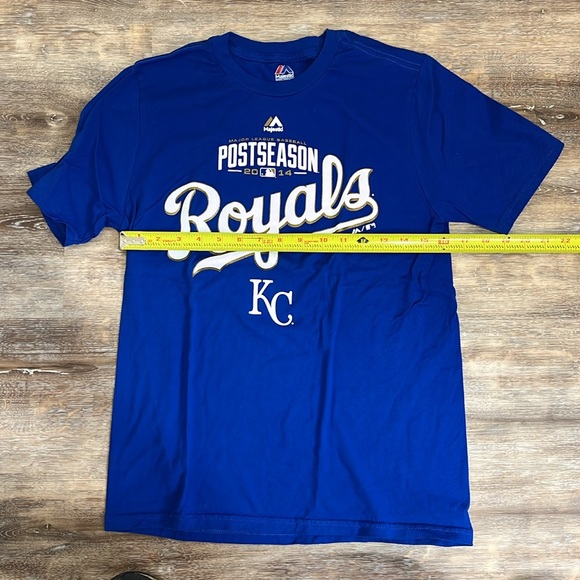 Majestic KansasCity Royals Kids 2014 PostSeason Blue Tshirt Bundle 1 Large 1 XL - Picture 4 of 11